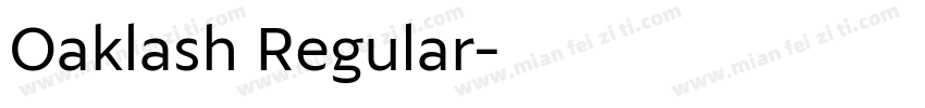Oaklash Regular字体转换